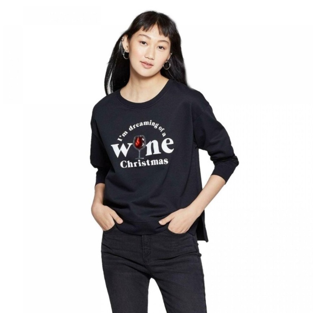 black sweatshirt